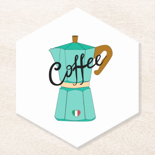 An Italian coffee moka ペーパーコースター (正面)