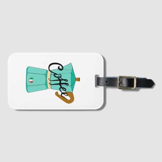 An Italian coffee moka ラゲッジタグ (正面横)