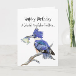 An Kingfisher Personality Birthday Fun Bird カード