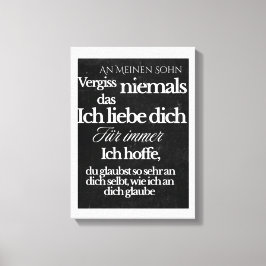 An Meinen Sohn キャンバスプリント