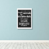 An Meinen Sohn キャンバスプリント (インサイチュ (ウッドフロア))