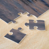 An Ocean Sunset Scene with a Woman in Surf ジグソーパズル (側面)