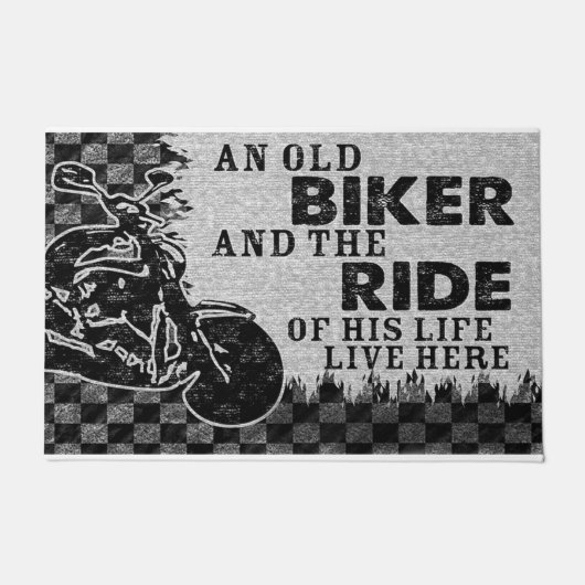 An Old Biker And The Ride Of His Life ドアマット (正面)