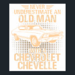 An Old Man Chevrolet Chevelle 1968 ポスター<br><div class="desc">A vintage classic car poster perfect for decorating your home,  garage,  office,  or studio. This retro automotive artwork is ideal for car enthusiasts,  collectors,  and anyone who appreciates timeless classic car culture.</div>