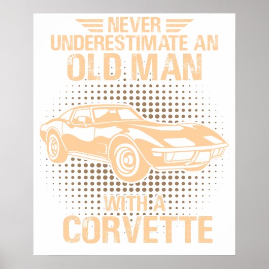 An Old Man Chevrolet Corvette 1979 C3 ポスター (正面)