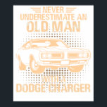 An Old Man Dodge Charger 1971 ポスター<br><div class="desc">A vintage classic car poster perfect for decorating your home,  garage,  office,  or studio. This retro automotive artwork is ideal for car enthusiasts,  collectors,  and anyone who appreciates timeless classic car culture.</div>