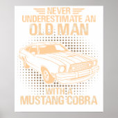 An Old Man Ford Mustang 1977 Cobra ポスター (正面)