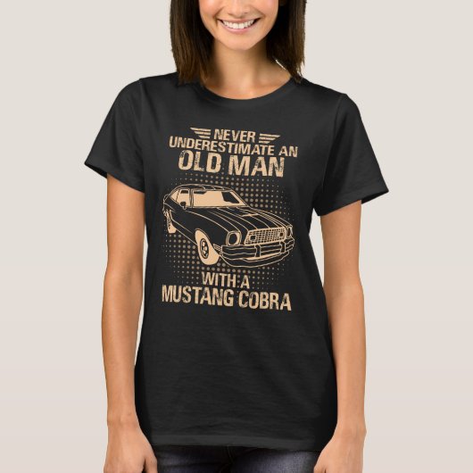 An Old Man Ford Mustang 1977 Cobra Tシャツ (正面)