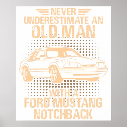 An Old Man Ford Mustang 1989 Notchback ポスター (正面)