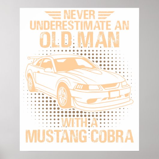 An Old Man Ford Mustang 2000 Svt Cobra R ポスター (正面)