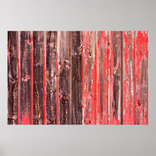 An old worn barn or antique wooden fence with chip ポスター