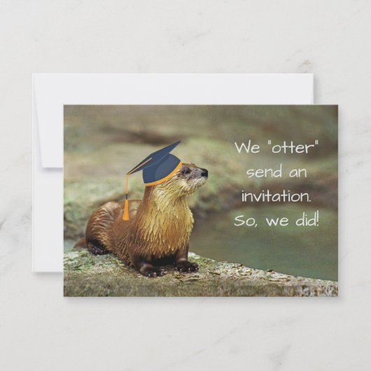 An Otter Grad Party Invitation Enclosure Card カード (正面)