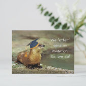An Otter Grad Party Invitation Enclosure Card カード (スタンド正面)