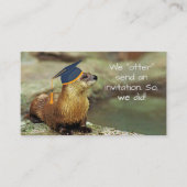 An Otter Grad Party Invitation Enclosure Card 名刺 (正面)