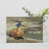 An Otter Graduation Party Invitation Card カード (スタンド正面)