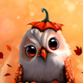 An Owl's Echo: Autumn's Guardian キャンバスプリント