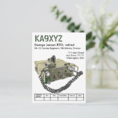 AN/PRC-77軍隊ポータブルトランシーバQSLポストカ ポストカード (スタンド正面)