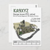 AN/PRC-77軍隊ポータブルトランシーバQSLポストカ ポストカード (正面/裏面)