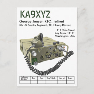 AN/PRC-77軍隊ポータブルトランシーバQSLポストカ ポストカード