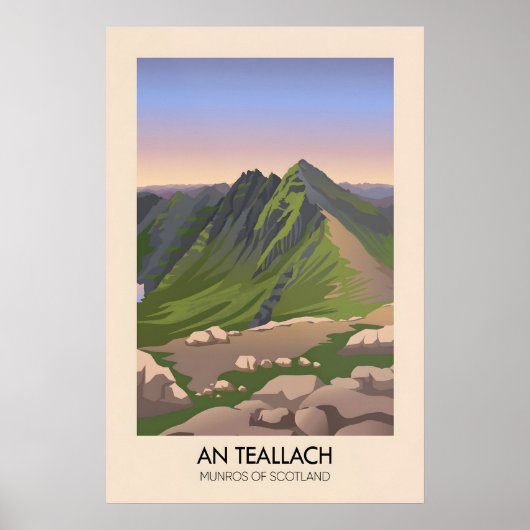 An Teallach Munros of Scotland Poster ポスター (正面)