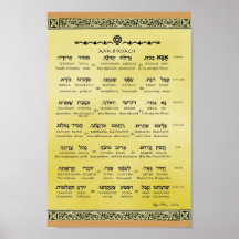 Ana b"Koach to Hebrew to English to Transliteratio