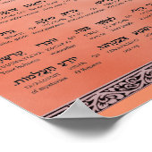 Ana b"Koach to Hebrew to English to Transliteratio ポスター (角)