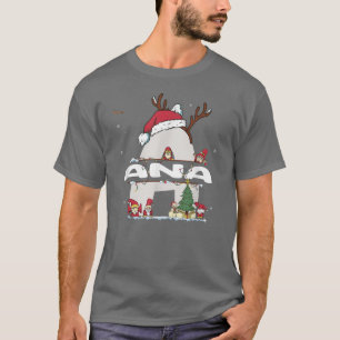Ana Christmas w Anaクリスマスの名前おもしろい Tシャツ