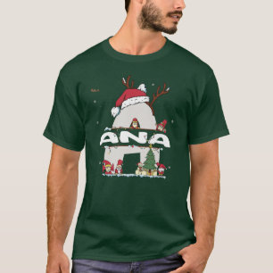 Ana Christmasw Anaクリスマスの名前おもしろい Tシャツ