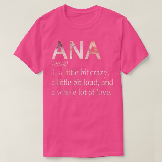 Ana Girl名の定義 Tシャツ (デザイン正面)