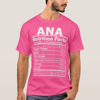 Ana Nutrition Facts Ana Name誕生日 Tシャツ