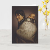 'Ana Rupene and Child' - G. Lindouerはがき カード (黄色い花)