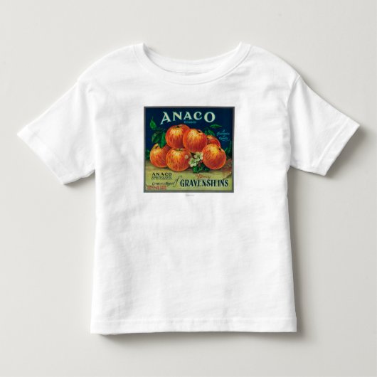 Anaco Appleの木枠のラベル トドラーTシャツ (正面)