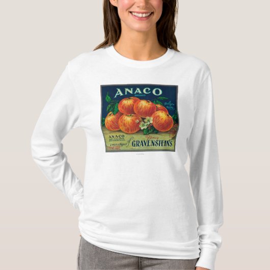 Anaco Appleの木枠のラベル Tシャツ (正面)