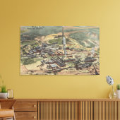 Anaconda, Montana - Washoe Stister View from キャンバスプリント (インサイチュ (リビング))