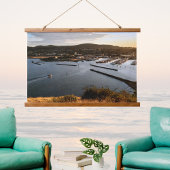 Anacortes Cap Sante Marina and Boats at Sunset 吊り下げ型タペストリー