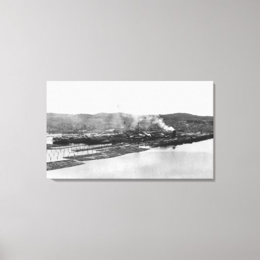 Anacortes, WAモリソン工場の写真のビュー キャンバスプリント (正面)