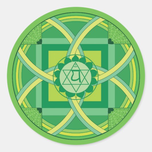 Anahata chakra Mandala ラウンドシール (正面)
