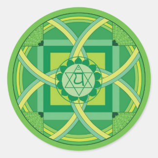 Anahata chakra Mandala ラウンドシール