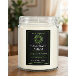 Anahata Heart Chakra Candle Label フードラベル