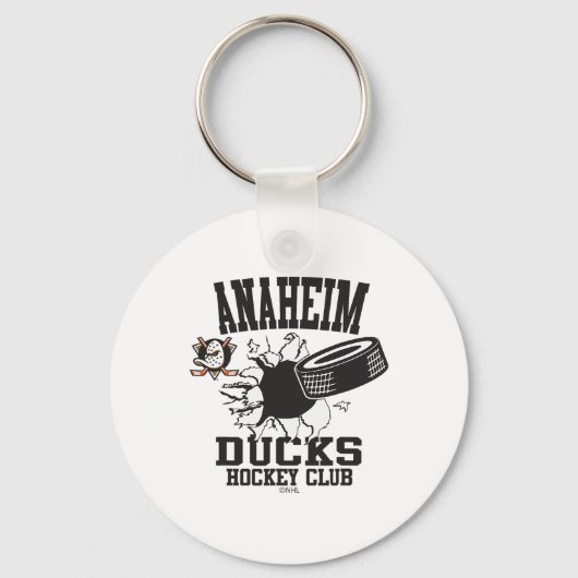 Anaheim Ducks Hockey Puck Burst Orange Officially  キーホルダー (正面)