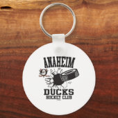 Anaheim Ducks Hockey Puck Burst Orange Officially  キーホルダー (正面)