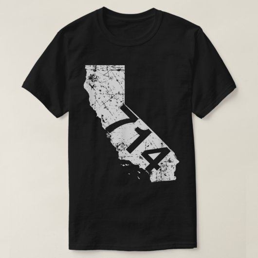 Anaheim Santa Ana Area Code 714 , California Gift  Tシャツ (デザイン正面)