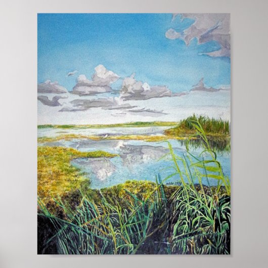 Anahuac、テキサス州水彩画 ポスター (正面)