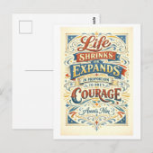 Anais Nin Courage Quotation ポストカード (正面/裏面)
