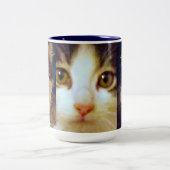 Anakinの両脚猫、かわいい子ネコのマグ、終わり ツートーンマグカップ (中央)