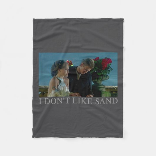 Anakin &amp; Padme Movie Ster I Don't Like Sand  フリースブランケット (正面)