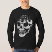 Analog Modular Synthesizer Skull Music Synth Nerd Tシャツ (正面)