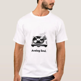 Analog Soul Vinyl T-Shirt | Minimalist Turntable Tシャツ