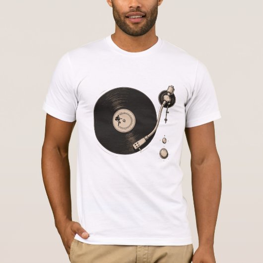 Analog Vinyl Turntable Vibes Tシャツ (正面)