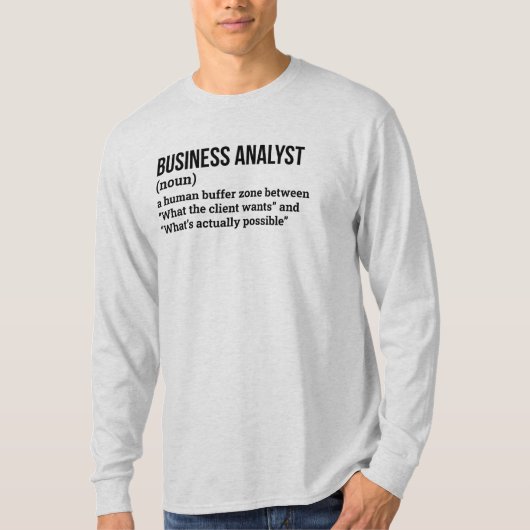 Analyst by Day Comedian by Night Definition Tee Tシャツ (正面)